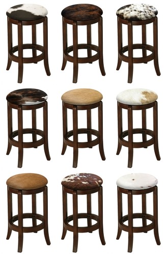 Bar stool authentic cowhide - stool,