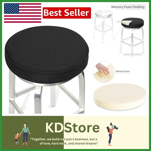 Black memory foam bar stool - memory,