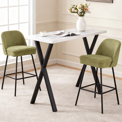 Fabric bar chairs - bar, marble