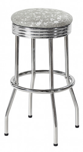 Chrome 50s style bar stools - bar,