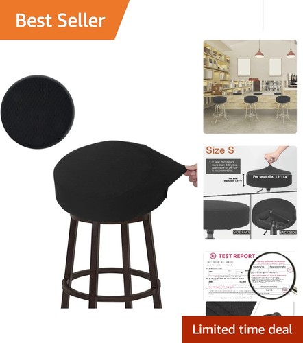 Elegant black bar stool - black, cover