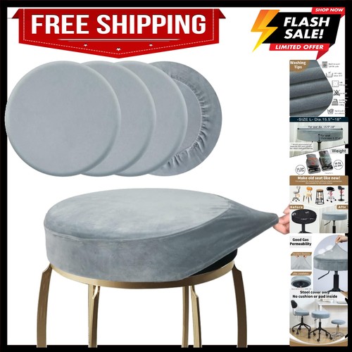 Luxurious round velvet stool - round,