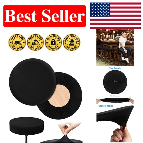 Black elastic stretch stool - stretch,